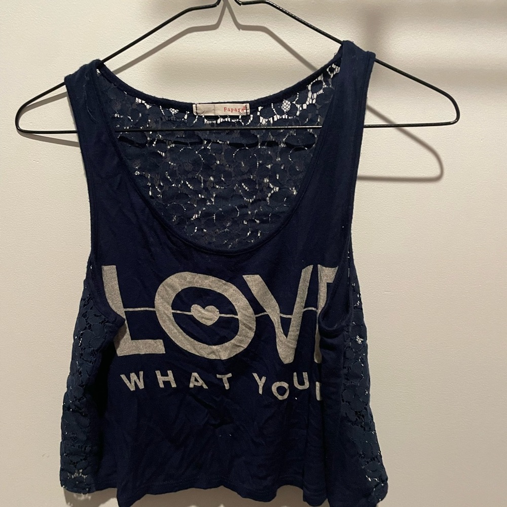 Papag crop top in dark blue